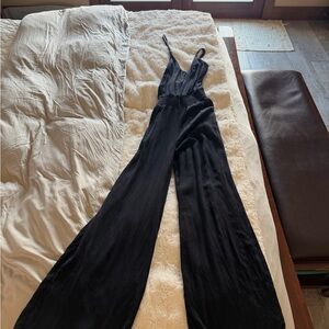 Prana Black Wide-Leg Jumpsuit